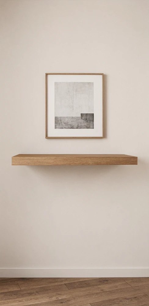 Shelves, pictures & suitable mirrors